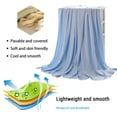 thumbnail image 4 of Isvgxsz Clearance Cooling Blankets, 100% Rayon Derived from Bamboo, Cooling Blankets Absorbs Body Heat to Keep Cool on Warm Night, Ultra-Cool Lightweight Blanket, 4 of 6