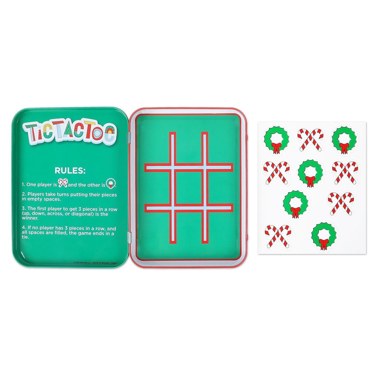 Jeux de voyage de Noël – Jeu de poche magnétique - Jeu de Tic Tac Toe