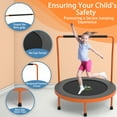 thumbnail image 2 of CITYLE 3FT Toddler Indoor Trampoline for Kids Ages 1 to 6, Max Load 220LBS 36'' Mini Small Foldable Trampoline with Height Adjustable Handlebar, Indoor & Outdoor, Noise Free, 2 of 7