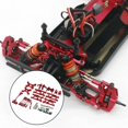 thumbnail image 3 of Kits de actualización de orugas , piezas de repuesto de modificación de oscinte, reempzo 14 para Wltoy Hobby modelo 144001, rojo Hugo piezas de actualización de coche rc, 3 of 9