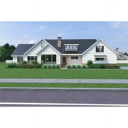 The House Designers: THD-7431 Builder-Ready Blueprints to Build a Farmhouse-Style Split-Bedroom Ranch House Plan with Crawlspace Foundation (5 Printed Sets)