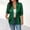 Green, variant on Cxenplz Women's Blazer Jackets Casual Ruched 3/4 Sleeve Jacket Notch Lapel Button Open Front Casual Blazers with Pockets