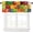 cfcl-568, variant on Food Valance Curtains for Kitchen,Vintage Country Fresh Healthy Organic Vegetable Junk Spoon Knife and Fork Window Valances Short Panel Blackout Treatment Drapes for Living Room Bedroom 54x 18 In