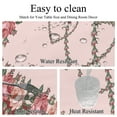 thumbnail image 4 of Mizhona Valentine Rectangle Tablecloth Pink Rose Dining Table Cloth Waterproof Kitchen Decorations 60"x84", 4 of 6