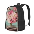 thumbnail image 1 of Xecao Machine à Écrire Vintage Florale pour Sac à Dos pour École Voyage Randonnée avec Sangles Réglables Grande Capacité et Poches Latérales en Maille, 1 of 6