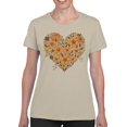 thumbnail image 2 of Floral Heart Design Women's T-shirt, 2 of 3