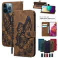 thumbnail image 3 of Fashion Butterfly Cat Flip Leather Phone Case For Redmi Note 8 9 10 10S 11 11S 12 13 Pro 4G 5G Card Holder Stand Book Cover Blue For Redmi Note 8 Pro, 3 of 6