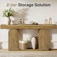 thumbnail image 6 of Finmind Farmhouse Wood Console Table, 70.9-Inch Entryway Accent Table with U-Shaped Base, 6 of 7