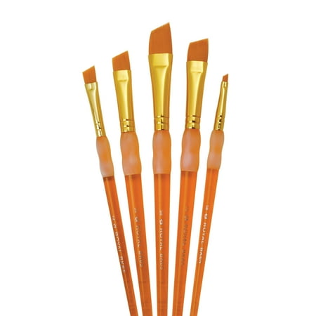 UPC: 0090672011299 | Royal & Langnickel Big Kid s Choice Brushes  Angular Type  Short Handle  Assorted Sizes  Set of 5