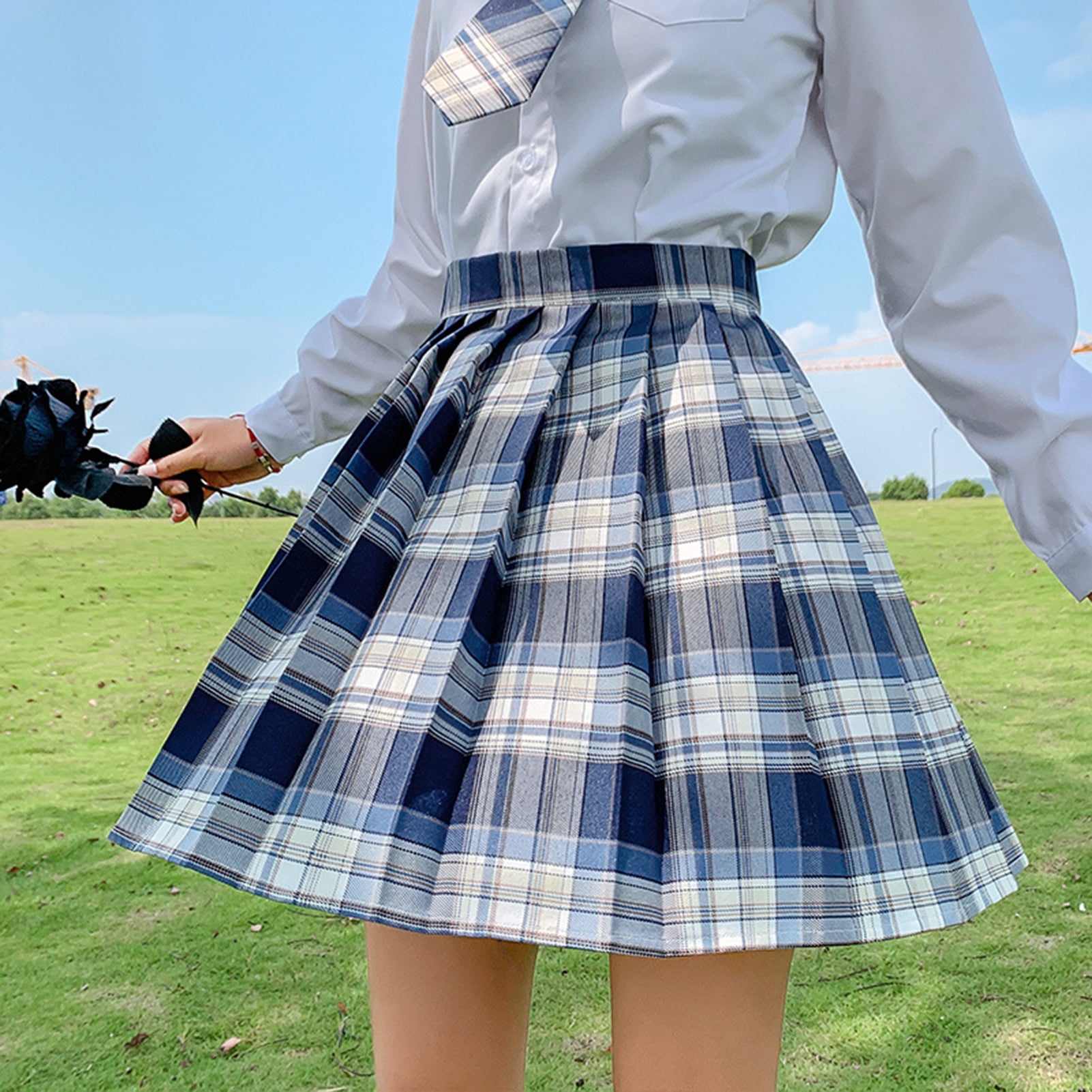Koszal Pleated Skirt High Waist Anti wrinkle Japanese Style Unique A line Short Skirt School Uniform for Women Walmart