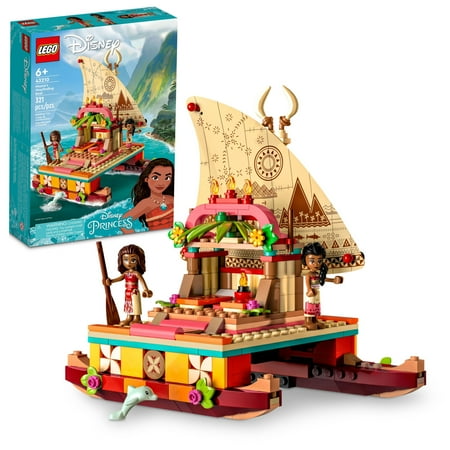 UPC: 0673419378406 | LEGO Disney Princess Moana s Wayfinding Boat 43210 Building Set – Moana and Sina Mini-Dolls  Dolphin Figure  Fun Movie Inspired Creative Toy for Boys  Girls  and Kids Ages 6+