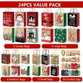 thumbnail image 2 of 24Pack Assorted Sizes Bags with 24 Gift Tags, Jumbo, Large, Medium, Small Bags for Christmas Presents, Kids, Xmas Party Favors, 2 of 9