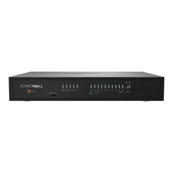 SonicWall TZ580 Network Security/Firewall Appliance - Intrusion Prevention - 8 Port - 5 Gigabit Ethernet, 2.5 Gigabit Ethernet - 4.50 Gbit/s Firewall Throughput - MD5, AES (128-bit), AES (192-bit),...