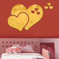 thumbnail image 3 of Wdftyju Pegatinas de pared de espejo 3D Love Heart Decal DIY Home Dormitorio Art Decor (Oro) Wdftyju 1ah7sr9pw9kq2dl4D02, 3 of 6