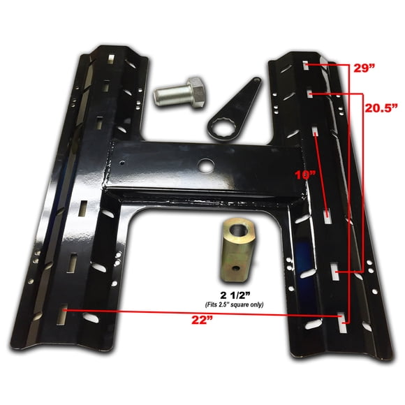 PopUp By Youngs Fifth Wheel Trailer Hitch Conversion Kit CAG-BW Convert-A-Goose; Compatible With B&W Turnover Ball/2-1/2 Inch Square Socket Hitches; With Base Plate