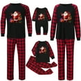 thumbnail image 6 of Odeerbi Christmas Pajamas for Family Holiday Plaid Long Sleeve Family Christmas Pajamas Matching Sets Mom Casual Plaid Print Tops Pants Set Two-Piece Sleepwear Xmas PJs Set Black, 6 of 6