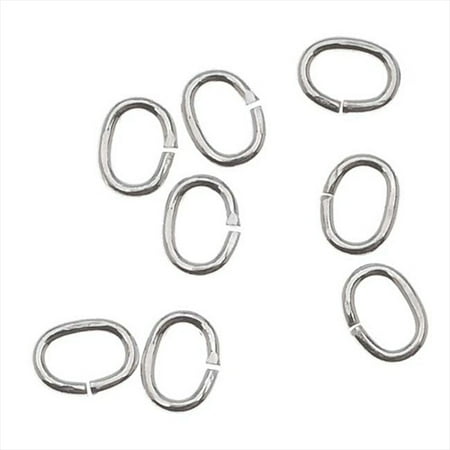 Silver Jump Rings - Silver Filled Open Jump Rings Oval 4x3mm 22 Gauge (24)