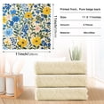 thumbnail image 3 of Yellow with Blue Flower Kitchen Cloth Dish Towels for Drying Washing Absorbent Dish Rags Reusable soft kitchen dishcloth set 6 Pack, 3 of 9