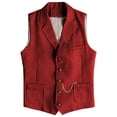thumbnail image 1 of Camiseta sin mangas con cuello vuelto para hombre, de color liso, sin mangas, con múltiples bolsillos, cómoda y transpirable., 1 of 6