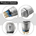 thumbnail image 4 of 19mm Momentary Rotary Push Button Switch 3Position 2NO2NC 3-6V ON-Off Waterproof, 4 of 11
