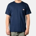 thumbnail image 3 of Ben Davis Men's Short Sleeve 100% Cotton Classic Pocket Logo Tee Ash Grey XL, 3 of 5