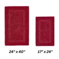 thumbnail image 2 of Better Trends Premium 2 Piece Bathroom Rug Set 100% Cotton, Extra Soft Tufted Bath Mat, Water Absorbent & Reversible Mat, Red Lux Collection, 2 of 2