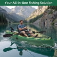 thumbnail image 5 of Danrelax 12ft Inflatable Kayak with Pedal System, Lightweight & Portable with Aluminum Seat, Rudder System, and Accessories Included, Green & Camouflage, 5 of 9