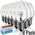 thumbnail image 2 of Salt Rock Lamp Bulb 15 Watt Replacement Bulbs for Himalayan Salt Lamps & Baskets, Chandeliers, Candle & Wax Warmers, Night Lights. E12 Socket, C7, Warm White – 8 Pack, 2 of 8