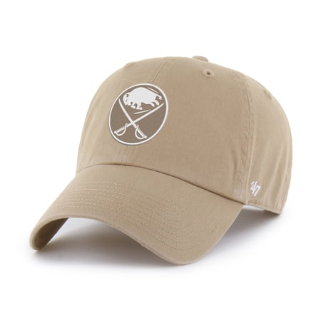 Men s 47 Khaki Buffalo Sabres Logo Clean Up Adjustable Hat