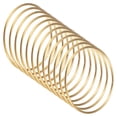 thumbnail image 1 of Anillos atrapa sueños Uxcell de 12 piezas, aro de macramé de metal de 3.1 pulgadas para corona floral de bricolaje para bodas [Oro], 1 of 1