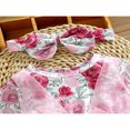 thumbnail image 3 of Ensembles pour Filles Robe à Manches Longues en Tulle Floral Patchwork Bandeau, 3 of 6