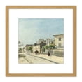 thumbnail image 1 of Jongkind Rue Notre Dame Paris 8X8 Inch Square Wooden Framed Wall Art Print Picture with Mount, 1 of 4