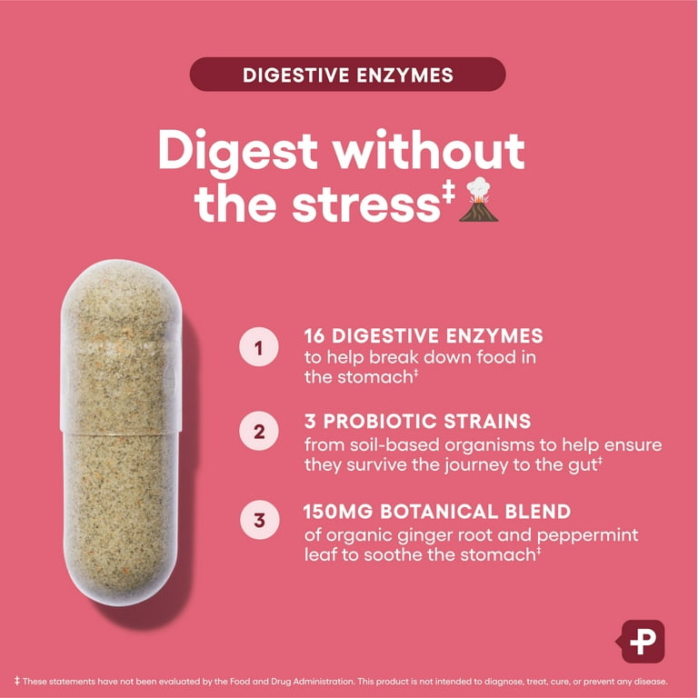 Digestive Enzymes with Probiotics, 60 Capsules photo 4