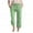 Light Green, variant on RUTAYY Children Girls' Capri Pants High Waist Wide Leg Strap Stretch Pants With Pockets Active Gym Trousers , Beige, 6-7 Years