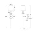 thumbnail image 2 of Regina Andrew 15-1165 Fisher 26" Tall Wall Sconce - Gold, 2 of 4