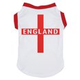 thumbnail image 2 of Petitebelle England Cross Puppy Dog Shirt (White, Medium), 2 of 6