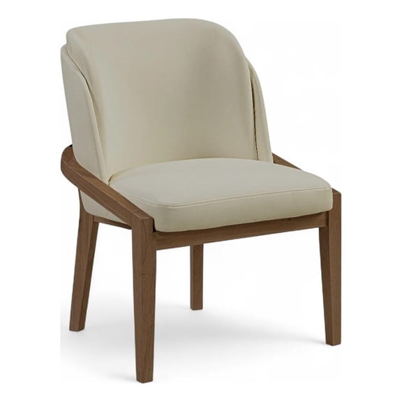 Meridian Furniture Navo Beige Vegan Leather Upholstered Dining Chair