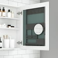 thumbnail image 3 of Bathroom Medicine Cabinet 20''x26'' - Wooden Door, Right Opening, Wall Mounted, Storage, White, Recessed/surface Mount Mirror 20''x26'', Engineered Wood, Recessed Or Surface, Storage Solution, 3 of 3