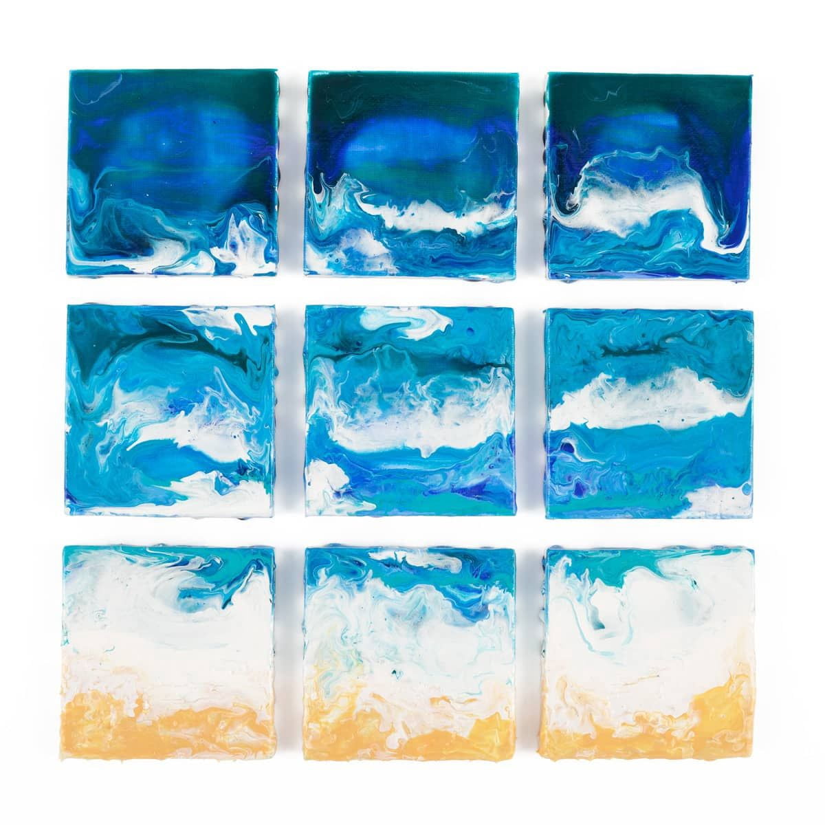 Creative Mark Ultra Mini Magnetic Cotton Canvas, Pack of 60, 3x3" Mini Canvas for Painting with Built in Magnets for Fridge Whiteboard Studio Display; Acrylic Primed For Oil or Acrylic Paint