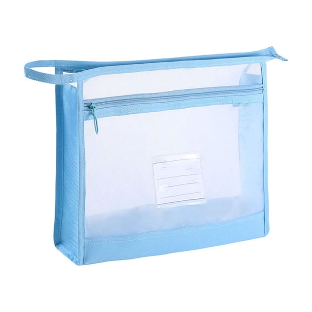 Xihbxyly Bolsa Transparente para Archivos, Organizador de Doble Capa, Gran Capacidad de Malla, Acceso Rápido, Ideal para Uso Diario, Ideal para Estudiantes y Profesionales.