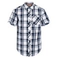 thumbnail image 1 of Regatta - Camisa Manga Corta estampado de Cuadros Deakin III para Hombre (Blanco/Azul Marino), 1 of 3