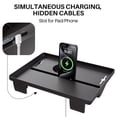 thumbnail image 6 of JOYMOOP Clip-On Bedside Shelf for Bunk Beds, Dorm Room Essentials, Bedside Caddy, No-Tool Install Bed Side Table Storage for Loft, Platform Beds, Nightstand Caddy for Phone, Glasses, Book, Black, 6 of 14