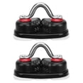 thumbnail image 1 of HEATSHAKING 2Pcs Aluminum Alloy Boat Rope Cam Cleats Black Marine Line Anchor Rope Lock, 1 of 8