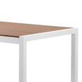 thumbnail image 2 of Benjara Fifi 71" Outdoor Dining Table- Brown Polyresin Top- White Metal Frame, 2 of 8
