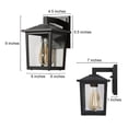 thumbnail image 2 of LNC Outdoor Wall Sconce,1-Light Black Lantern Wall Light with Clear Glass Shade(2pcs/pack), 2 of 6