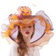 thumbnail image 1 of SAYOO Sombrero de mujer elegante tela de malla plegada con flores adornadas con cornisa ancha SAYOO  moda, 1 of 4