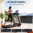 thumbnail image 5 of UMAY 16% Incline Folding Treadmill, 400 lbs Capacity, 3.0 HP Quiet Motor, 0.6-7.0 MPH, 3 LED Displays for Home, 5 of 7