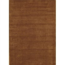 Pasargad Home Modern 67" x 104" Hand-Loomed Lamb's Wool Area Rug in Brown
