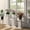 White, variant on 3 Piece Wooden Plant Stand, Square Pedestal Display Plant Stand with Fluted Panel, Flower Potted Plant Stand, White