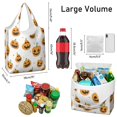thumbnail image 3 of 5 Pack Foldable Shopping Bag,Classic Halloween Pumpkins Pattern Reusable Grocery Bags with Pockets,Large Reusable Tote Bags with Handles Waterproof & Lightweight, 3 of 6